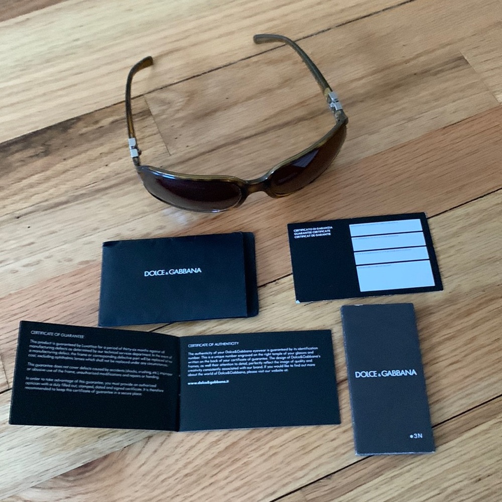 Vintage Dolce & Gabbana sunglasses. Need replacement lenses w/Cert of Authent